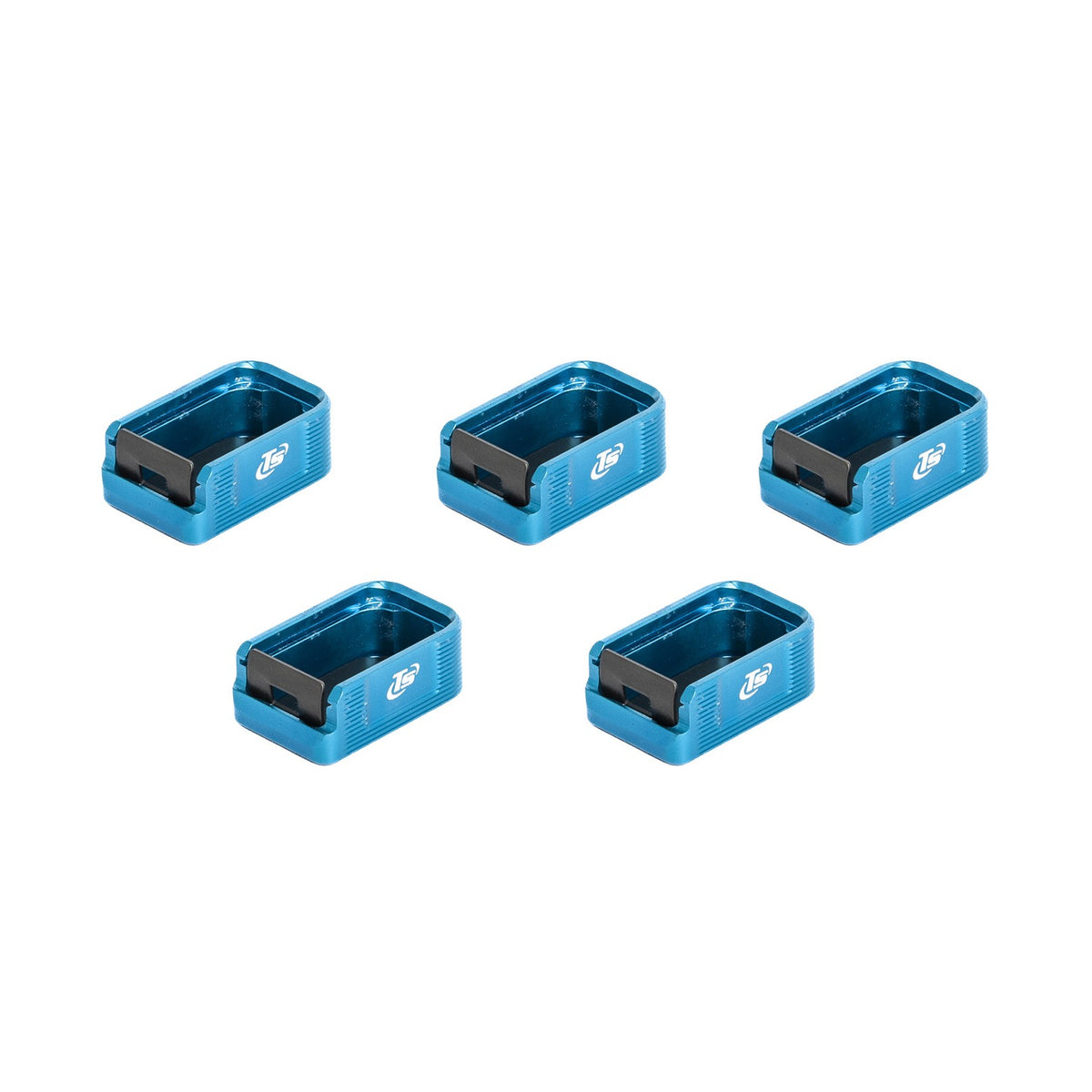 CZ Shadow 2, CZ 75 & SP-01 alu magazijnbodemplaten TS - set van 5 stuks | +2 patronen