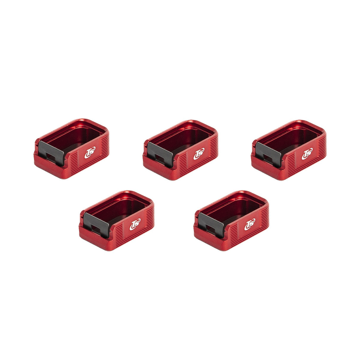 CZ Shadow 2, CZ 75 & SP-01 alu magazijnbodemplaten TS - set van 5 stuks | +2 patronen