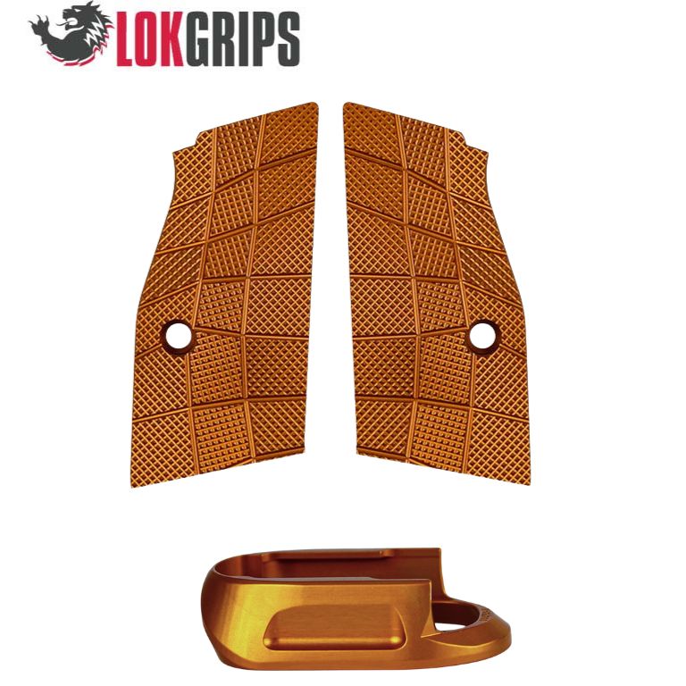 CZ Shadow 2 Compact & Carry grips alu courts & magwell alu | Gridlok_orange