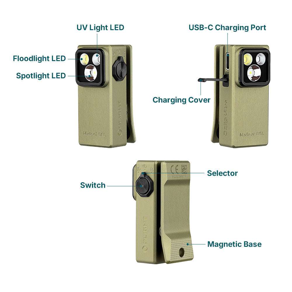 Olight Oclip Ultra | lampe EDC à clip 3-en-1 | 530 lm