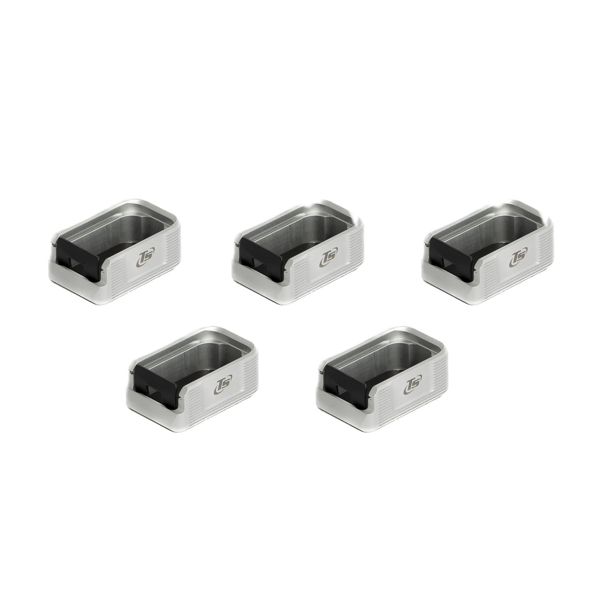 CZ Shadow 2, CZ 75 & SP-01 alu magazijnbodemplaten TS - set van 5 stuks | +2 patronen