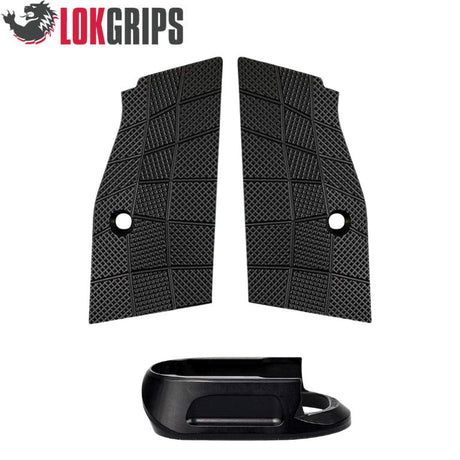 CZ Shadow 2 Compact & Carry grips alu courts & magwell alu | Gridlok_noir
