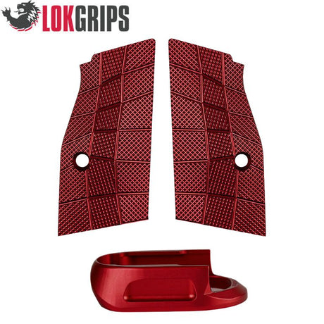 CZ Shadow 2 Compact & Carry grips alu courts & magwell alu | Gridlok_rouge