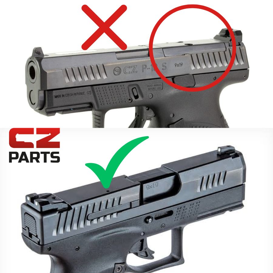 CZ P-10 montage point rouge | Docter empreinte 