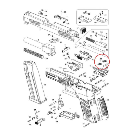 CZ P-10 competitie trekkerstangveer | 2 stuks